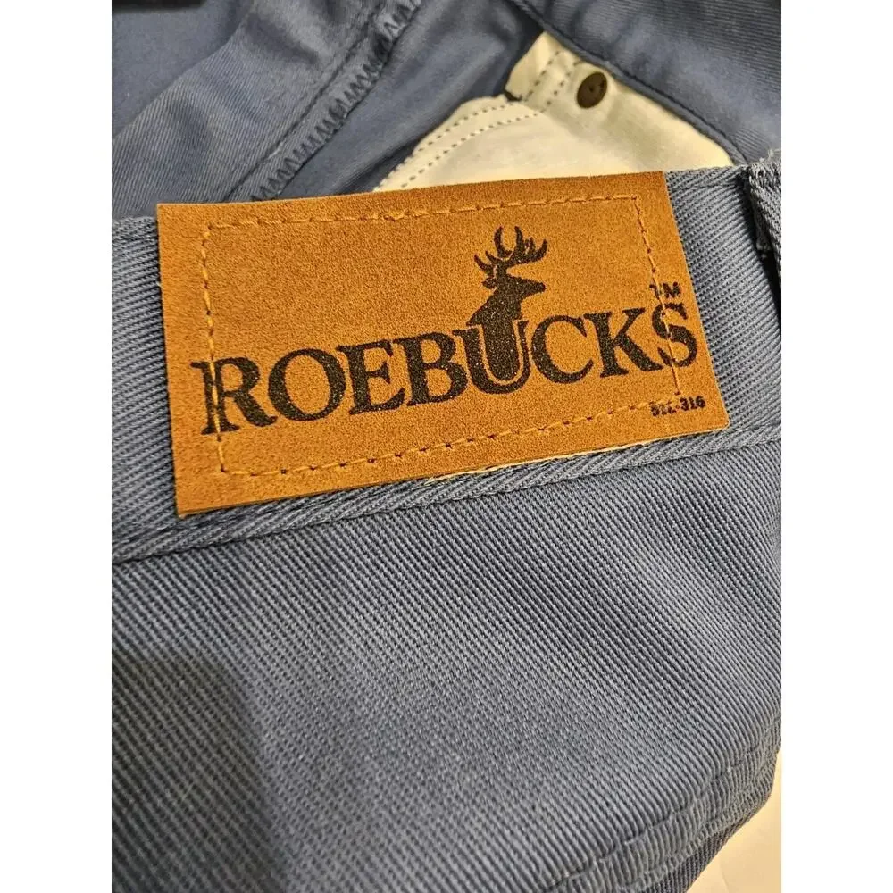 NWT 80s Sears Roebucks Twill Western Pants‎ Full 33x34 Blue USA Made Deadstock